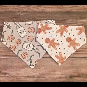 Christmas Cookies | Reversible Dog Bandana, Over the Collar